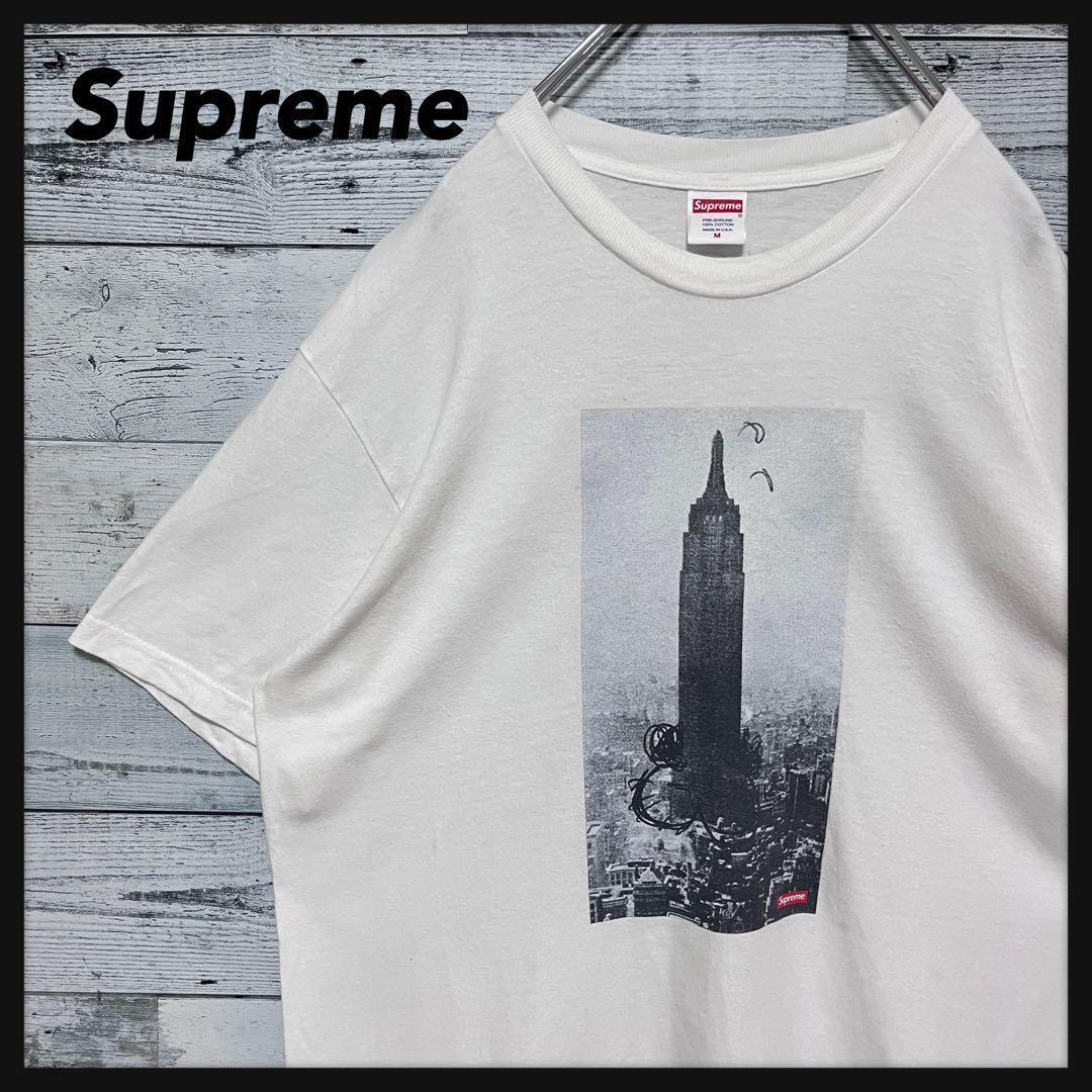 t04【人気】シュプリーム エンパイア ステート ビル Tシャツ 入手困難 希少