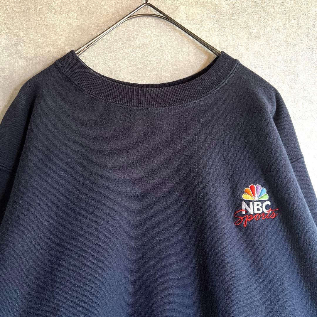 90s ChampionリバースウィーブNBC 刺繍ロゴスウェット ネイビーL 90s ChampionリバースウィーブNBC 刺繍ロゴスウェット ネイビーL