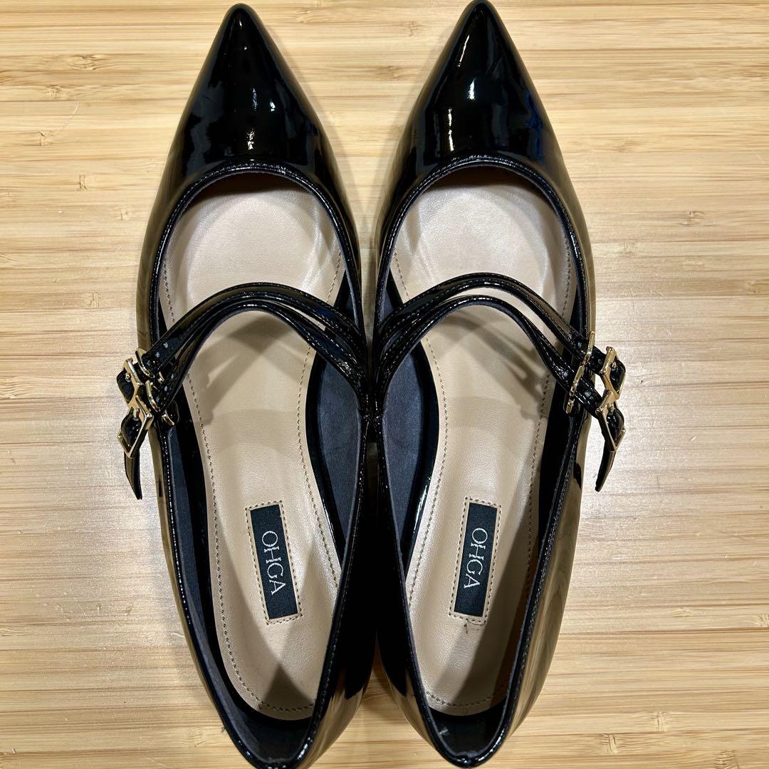 OHGA オーガ ダブルストラップパンプス　24㎝　メリージェーン　美品