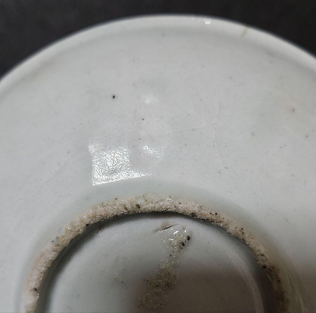 【名品古伊万里❗05】江戸時代初期　創成期初期伊万里　染付鶴図　13.0cm深皿 名品古伊万里❗05】江戸時代初期 創成期初期伊万里 染付鶴図