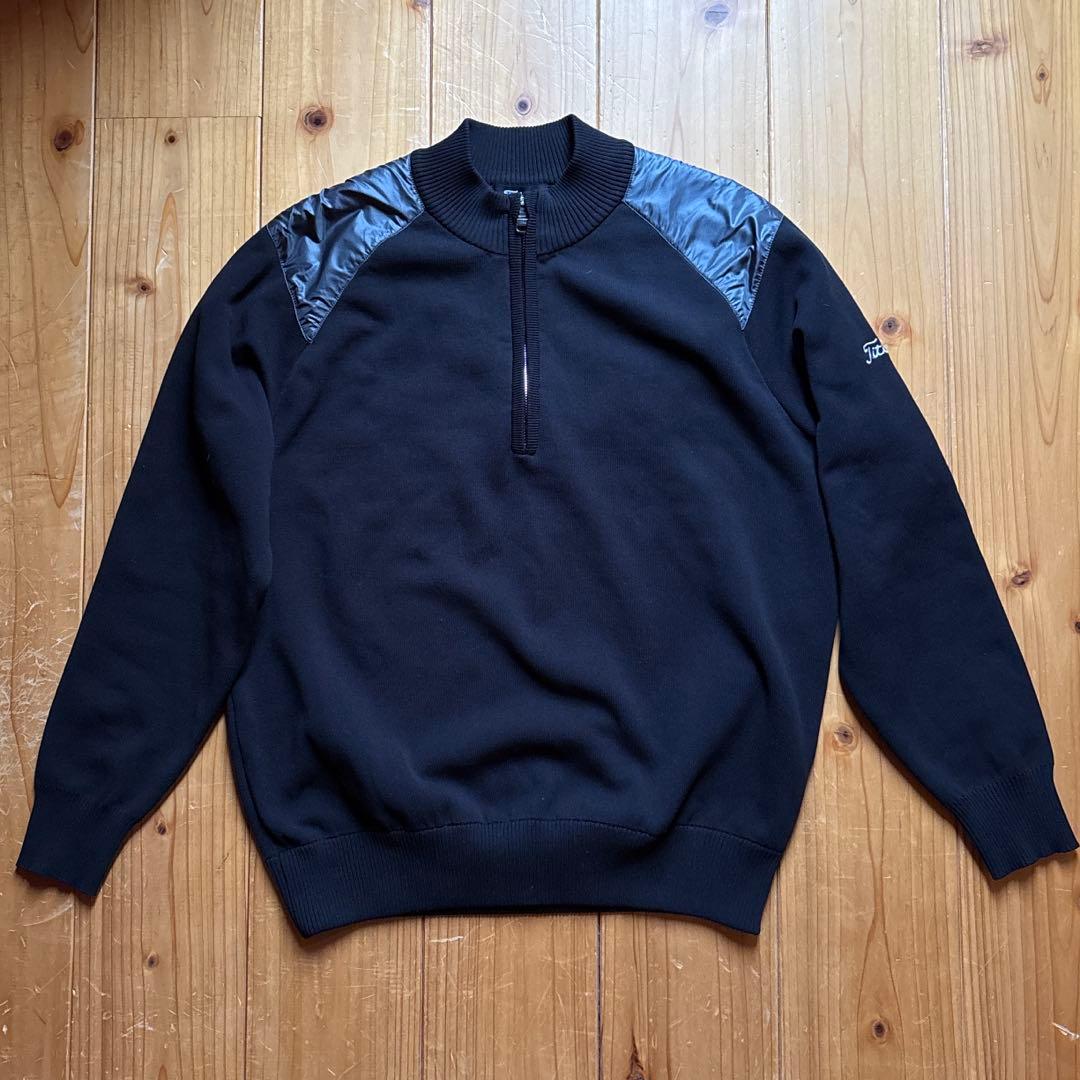 タイトリスト Titleist ハーフジップニットブラックLLXL LL Titleist