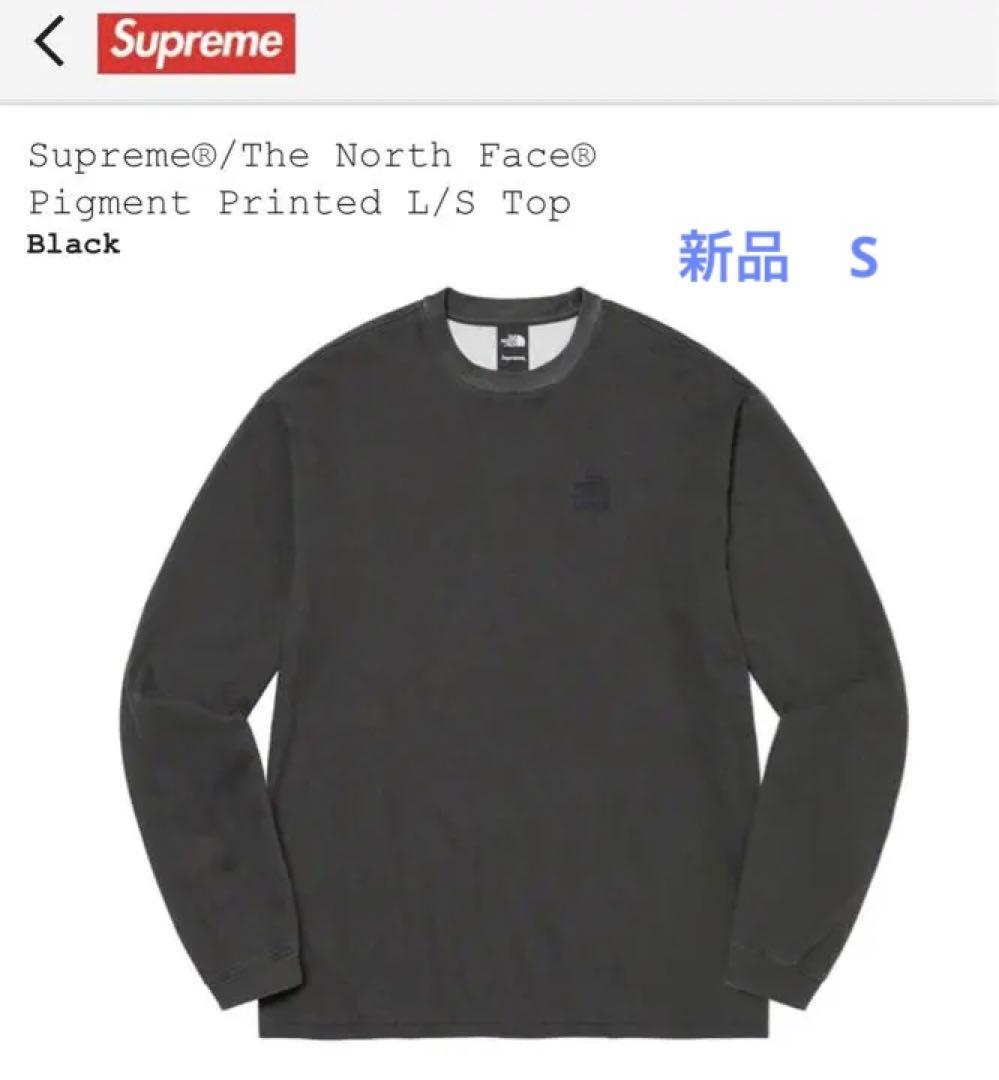 ☆新品Supreme ノースPigmentPrinted L/S Top 黒S☆ 総合ランキング1位