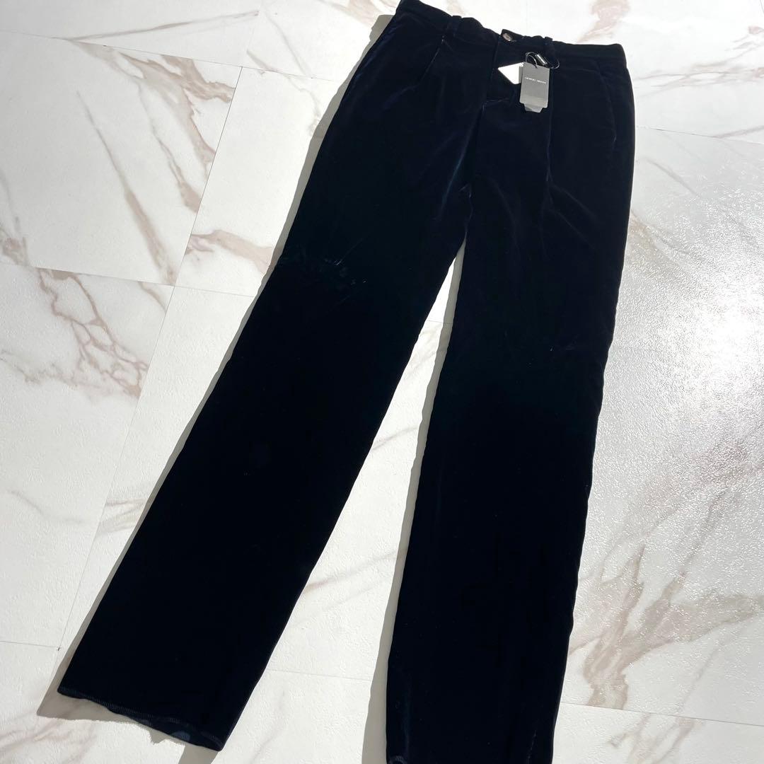 ジョルジオアルマーニ ボトムス ベロア素材 ネイビーブルーM Giorgio Armani