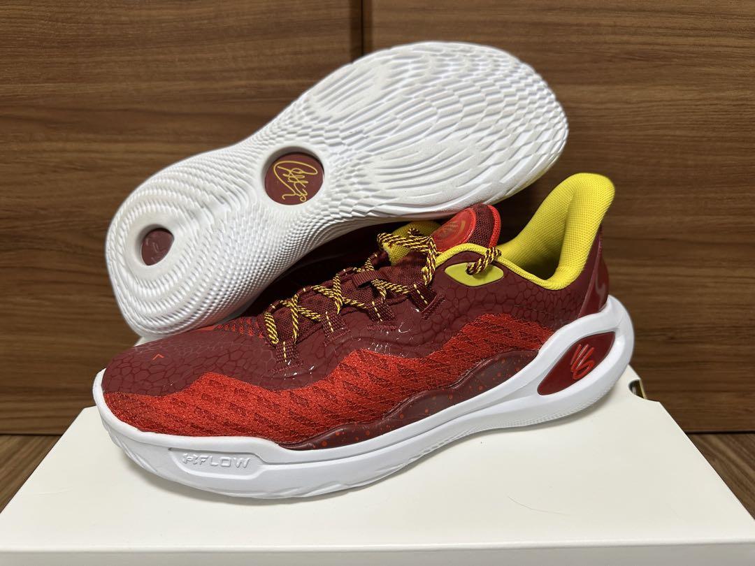 【中古美品２足セット】Curry 11 27.5cm 白・赤