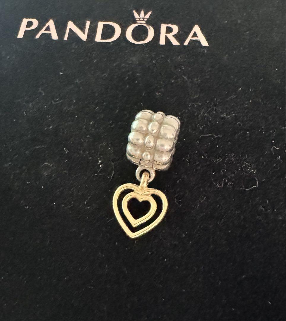 贅沢品 pandoraパンドラブレスレット14kゴールド付きダングルクリップ アクセサリー
