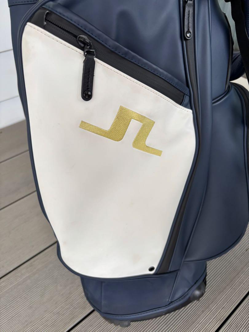 【週末限定価格】J.LINDEBERG スタンド付きキャディバッグ ネイビー