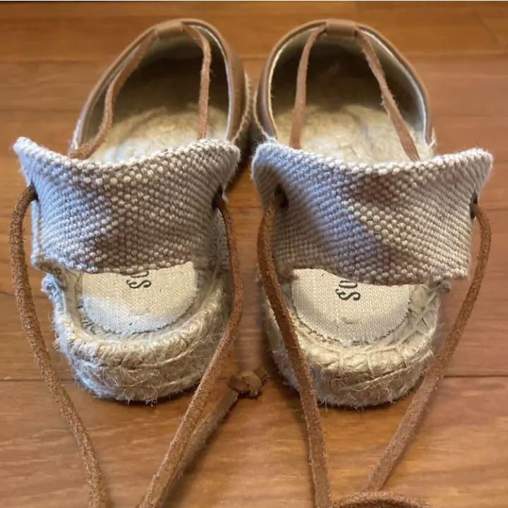 SOLUDOS ソルドス エスパドリーユ 本革 レースアップ US8 箱付き SOLUDOS ソルドス エスパドリーユ 本革 レースアップ US8 箱付き