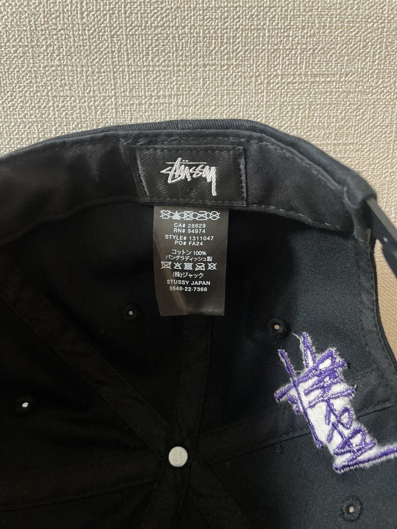 Stussy ブラック ベースボールキャップ