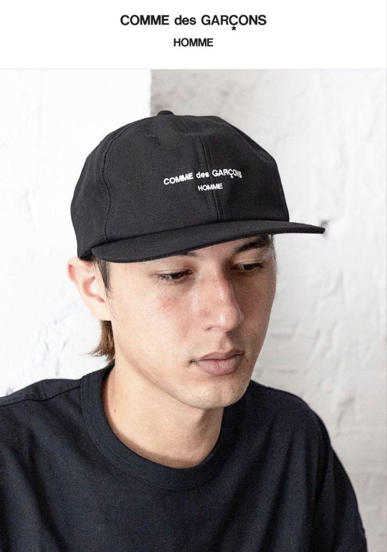 COMME des GARÇONS HOMMEブラック ベースボールキャップ COMME des GARCONS HOMME - COMME des GARCONS HOMME LOGO CAP