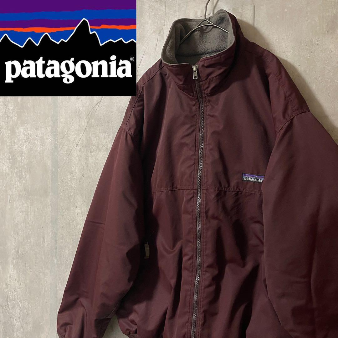 patagoniaパタゴニアシェルドシンチラ中綿ジャケットフリースワインレッド