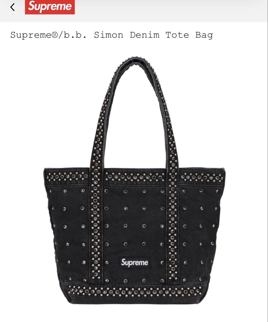 Supreme b.b. Simon Denim Tote Bag Black