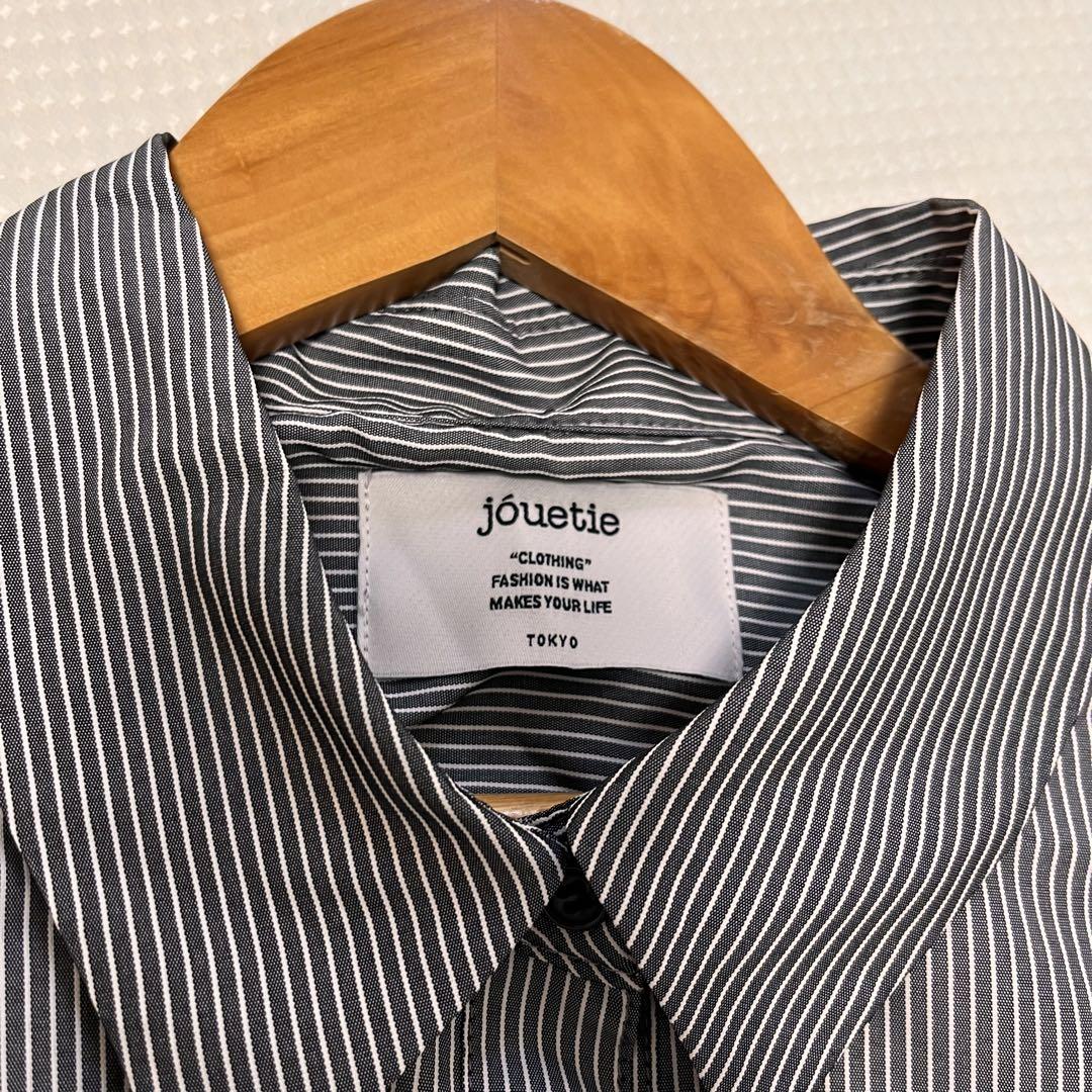 jouetie ヘムレースフリルチュニックシャツ　ブラウス　フリル　M ブラック