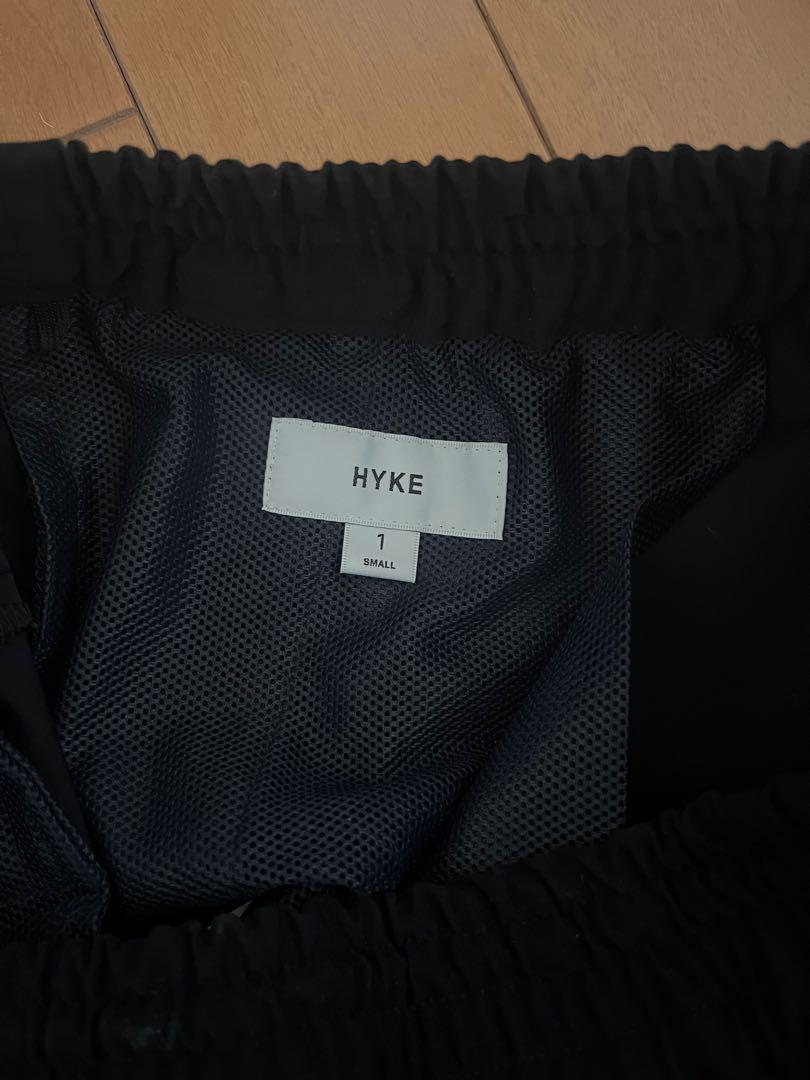 HYKE パンツ TASLAN TAPERED PANTS 黒 1 レディース