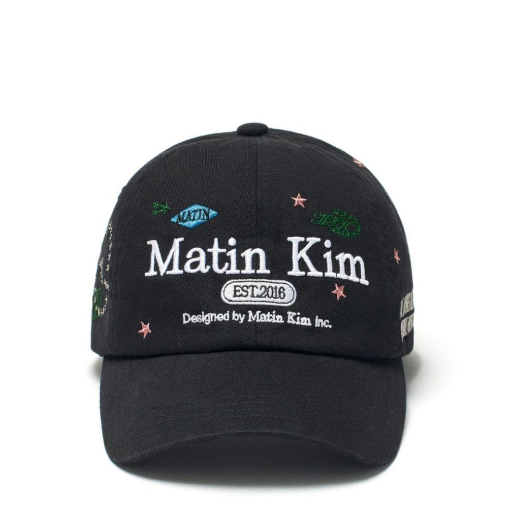 Matin Kim 刺繍キャップ ブラック マーティンキム 韓国 - メルカリ