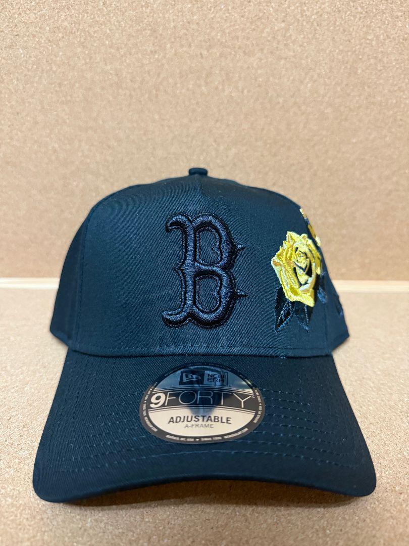 Newera ボストンレッドソックス ローズ刺繍 スナップバックキャップ