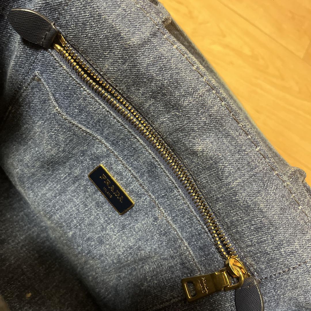 PRADA ダークブルーデニムトートバッグ