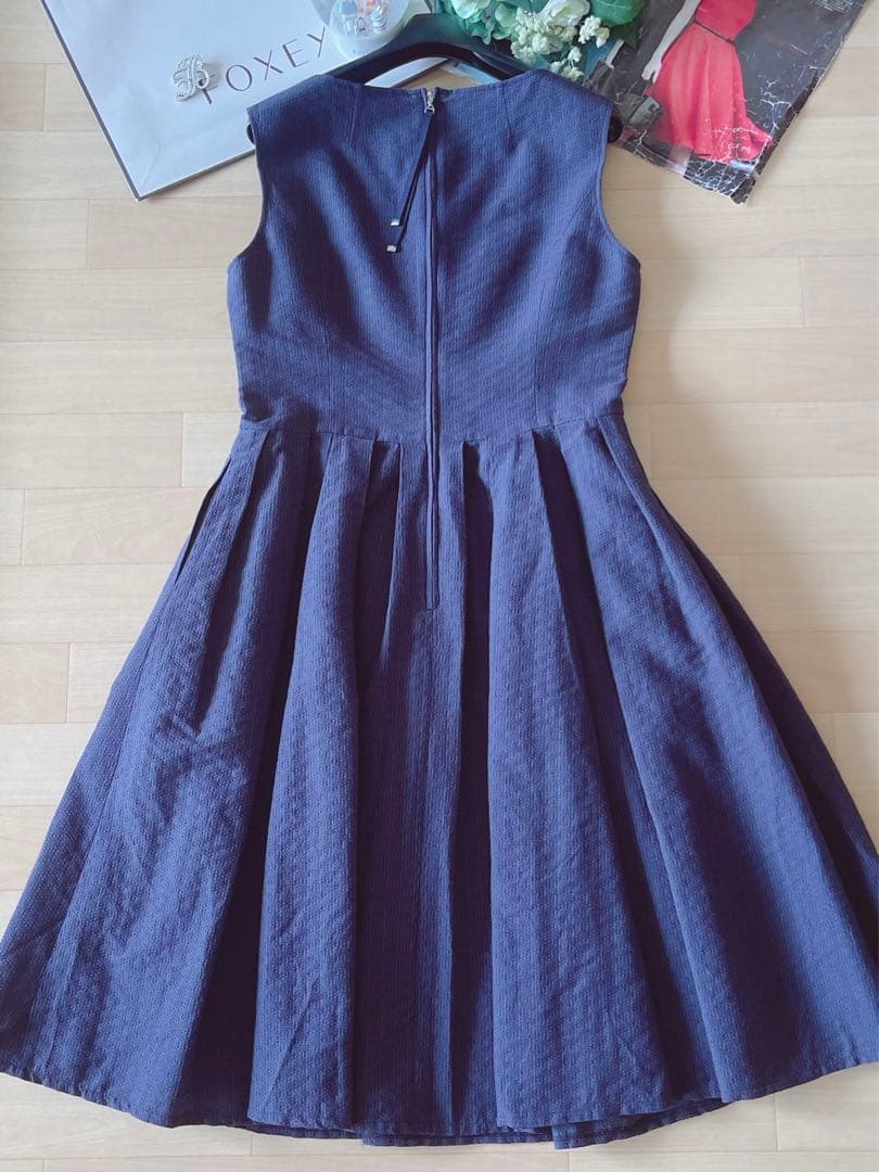 極美品!ルネフランス製素材涼しげワンピース 36 foxey フォクシー