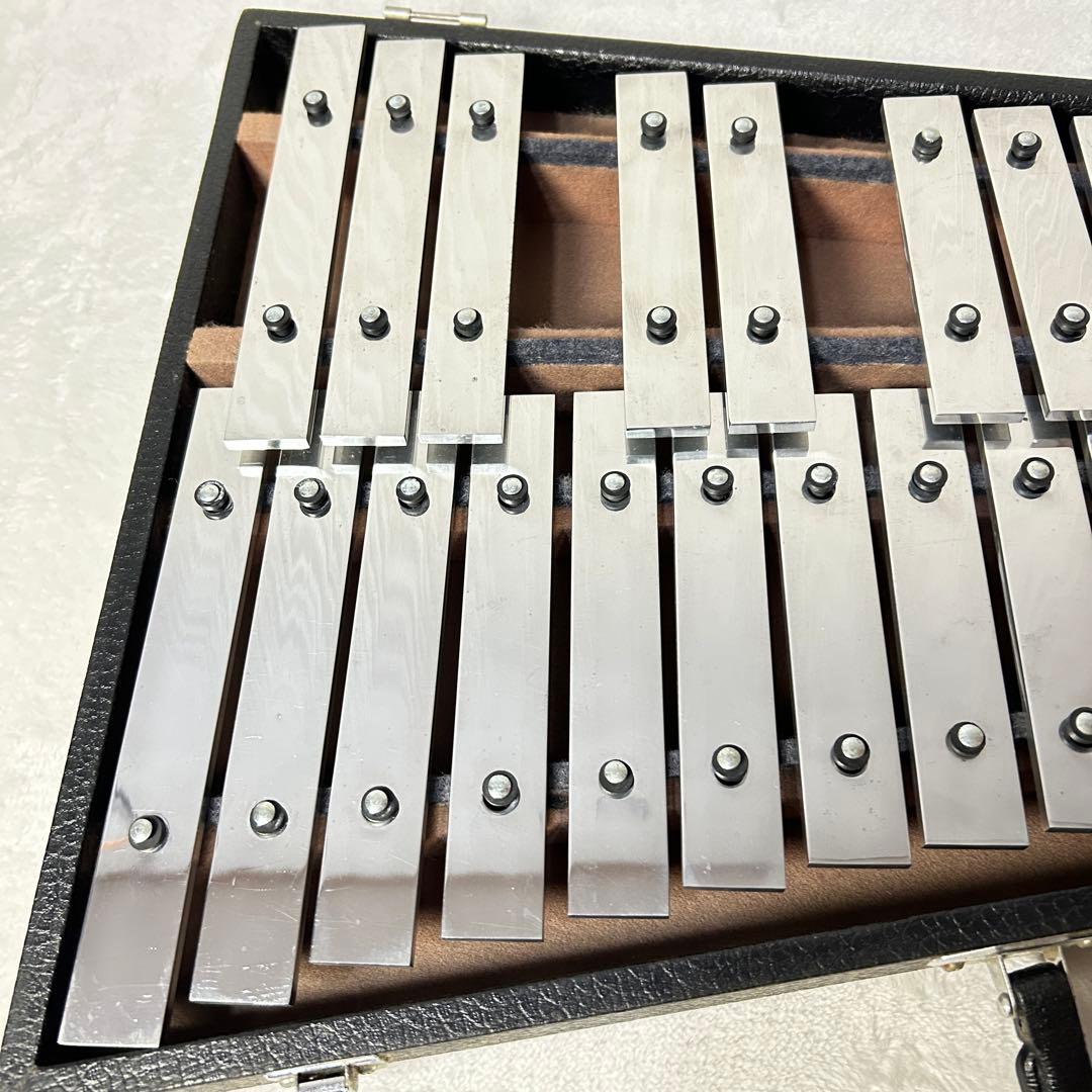 SAITO 斉藤楽器 グロッケン 鉄琴 32鍵 ハードケース付 マレット付