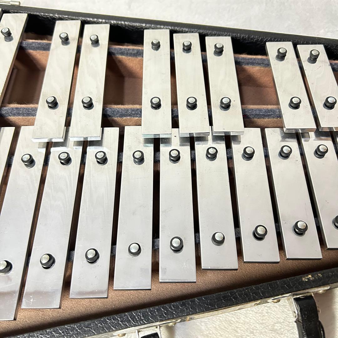 SAITO 斉藤楽器 グロッケン 鉄琴 32鍵 ハードケース付 マレット付