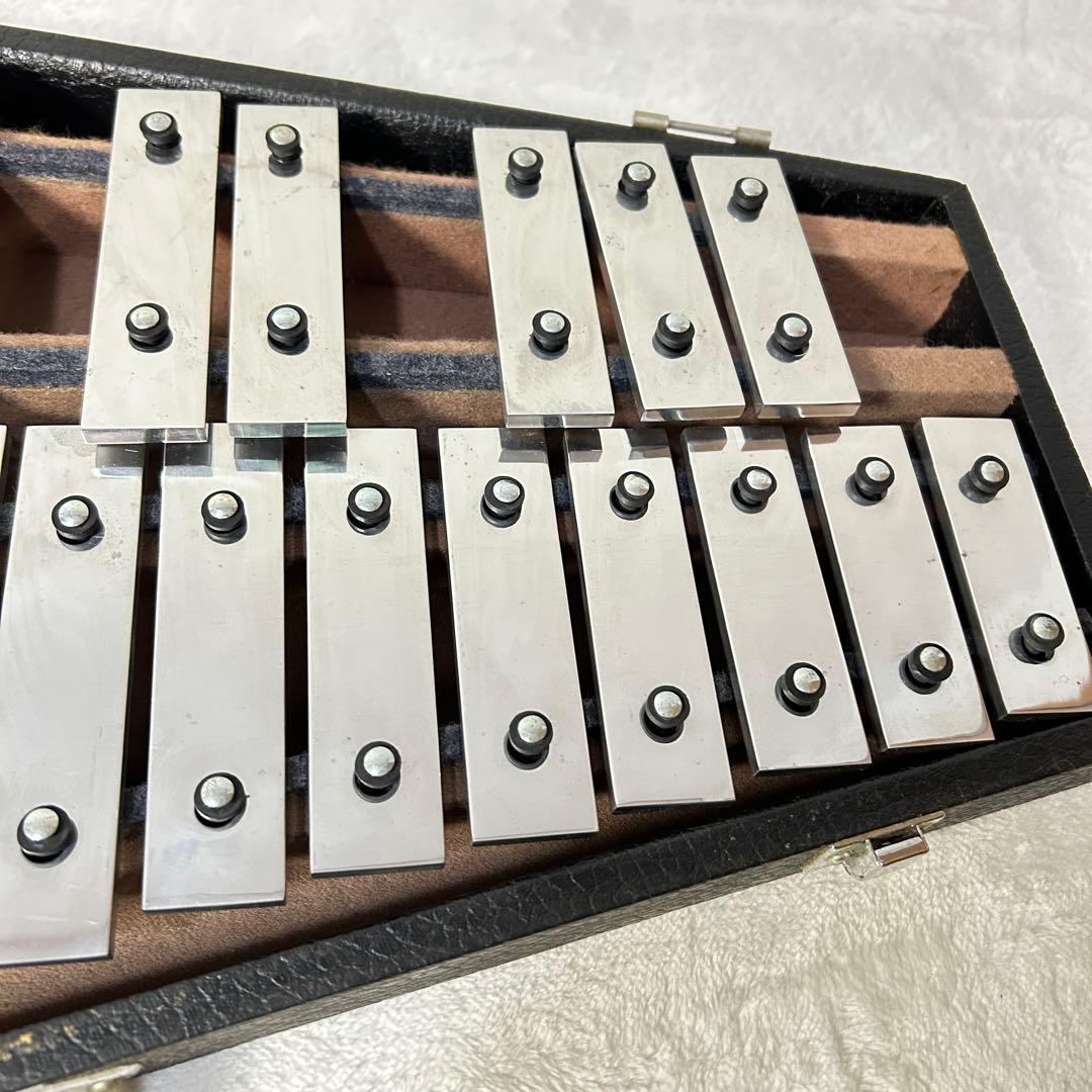 SAITO 斉藤楽器 グロッケン 鉄琴 32鍵 ハードケース付 マレット付