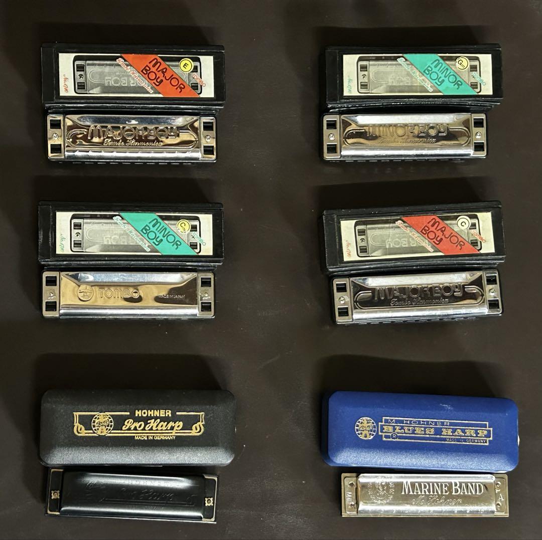 HOHNER Marine Band などハーモニカ6本　ケース付き