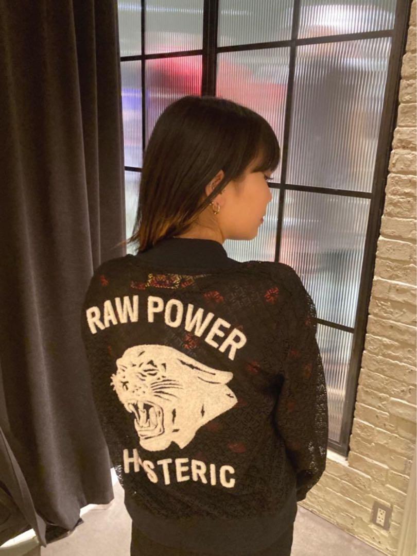 ヒステリックグラマー　RAW POWER HYSTERIC刺繍 レースブルゾン