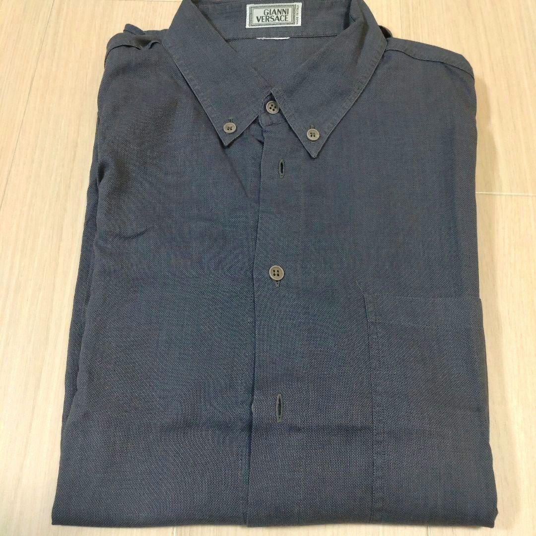 GIANNI VERSACE ダークグレー 長袖シャツ ベルサーチ　46  M