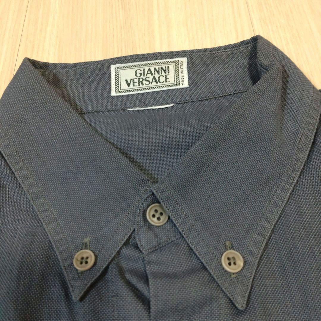 GIANNI VERSACE ダークグレー 長袖シャツ ベルサーチ　46  M