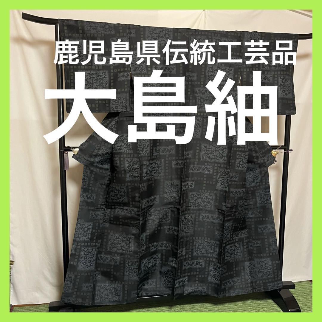 【逸品】●鹿児島県伝統工芸品●【大島紬】●泥染●生糸●紬●着物着物・浴衣
