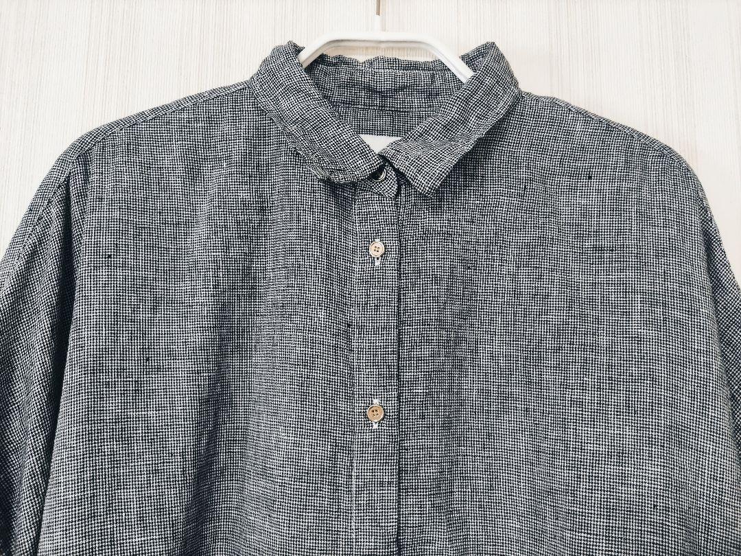 売れ筋介護用品も！ 24SS Spick & Span 80リネンカシュクールビッグシャツ トップス