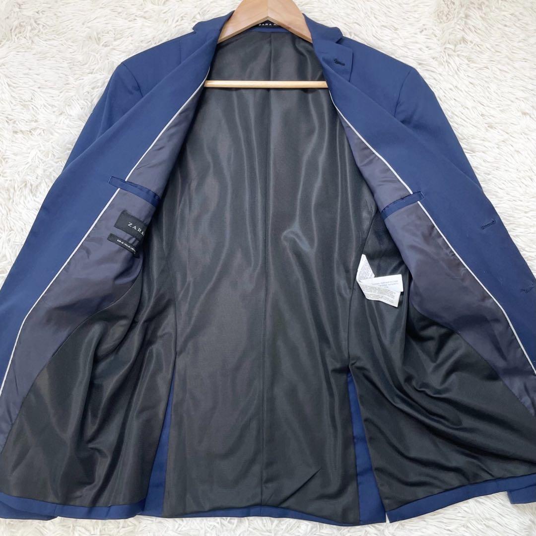【美品】ZARA ザラ スーツ セットアップ ストレッチ ネイビー L位