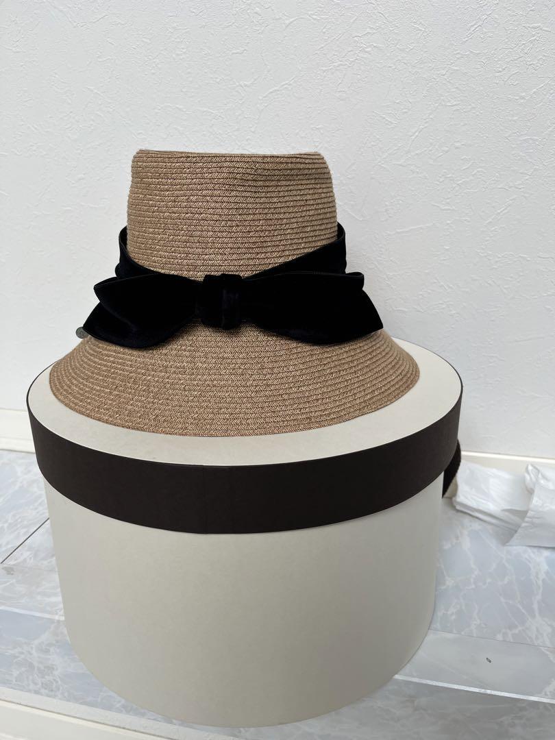 デイジーリン Hat Audrey 麦わら帽子 ベロアリボン【中古】