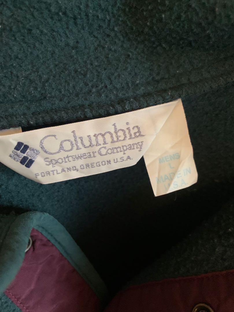 USA製　コロンビア　Colombia フリース　プルオーバー　グリーン