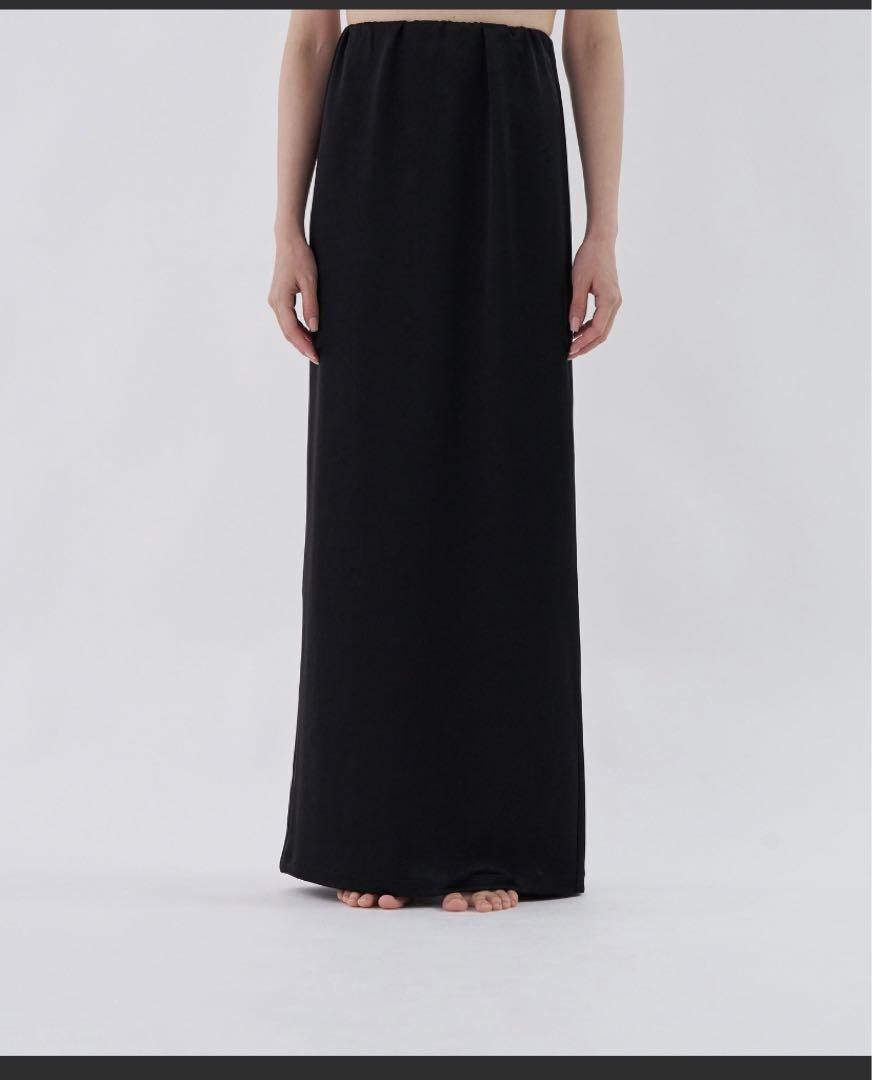enof ace long straight skirt ブラック