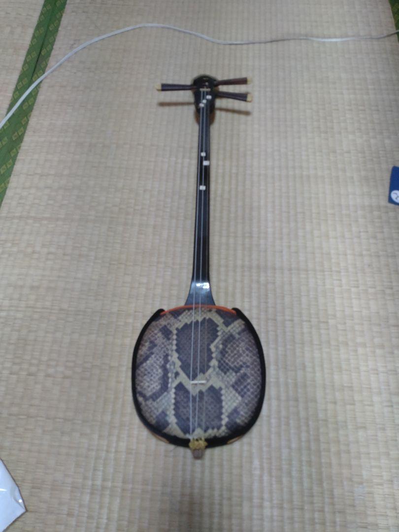 沖縄三味線本体 ヘビ皮製 3弦 蛇模様 - メルカリ