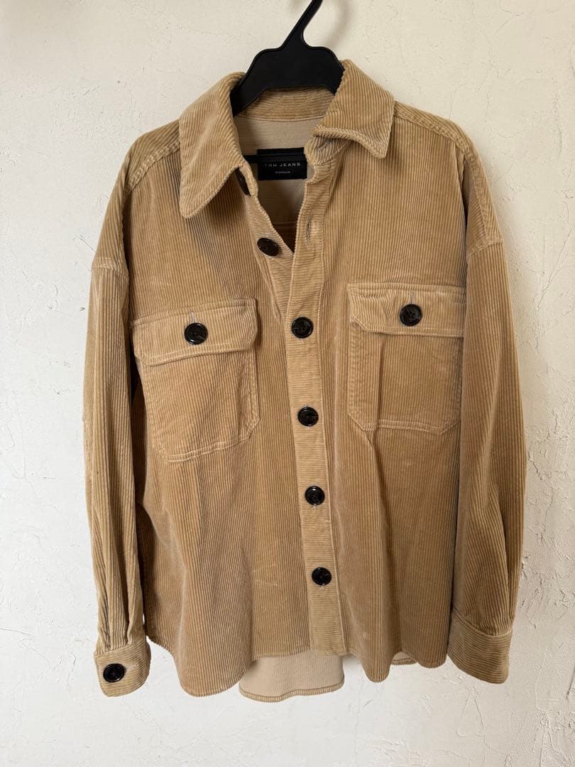 THENEWHOUSE ベージュ コーデュロイ シャツジャケット