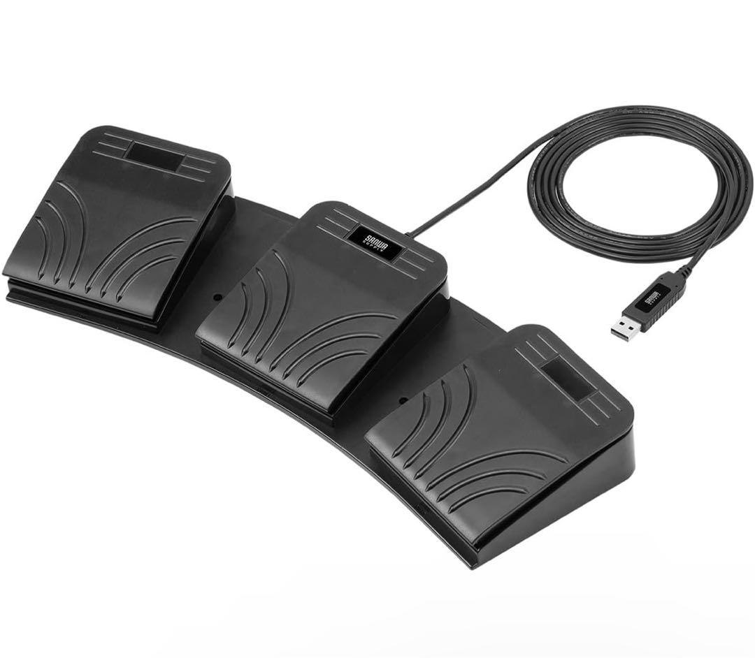 サンワダイレクト フットペダル スイッチ USB 400-MA214BK K
