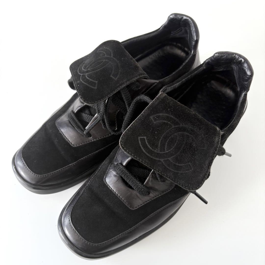 CHANEL 新作スニーカー 大人カジュアル 本革レザー スエード CHANEL シャネル スエード ココマーク レザー スニーカー - メルカリ