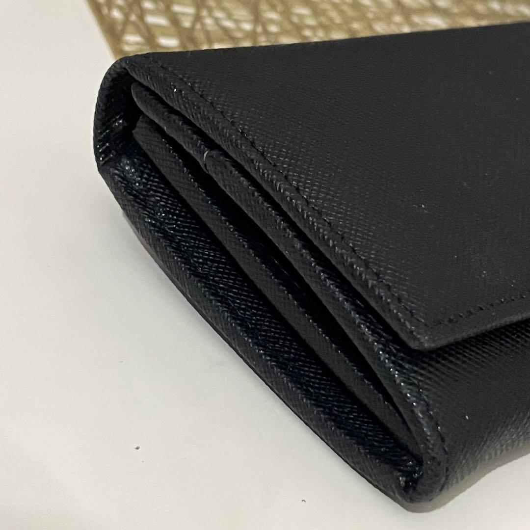 PARDA サフィアーノトライアングル 長財布 ブラック PARDA サフィアーノトライアングル 長財布 ブラック