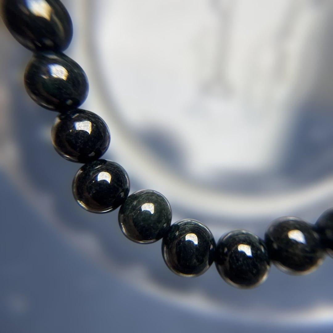 ちゅんちゅん様おまとめ大特価❣️グアテマラ黒翡翠　ブレスレット　8-148