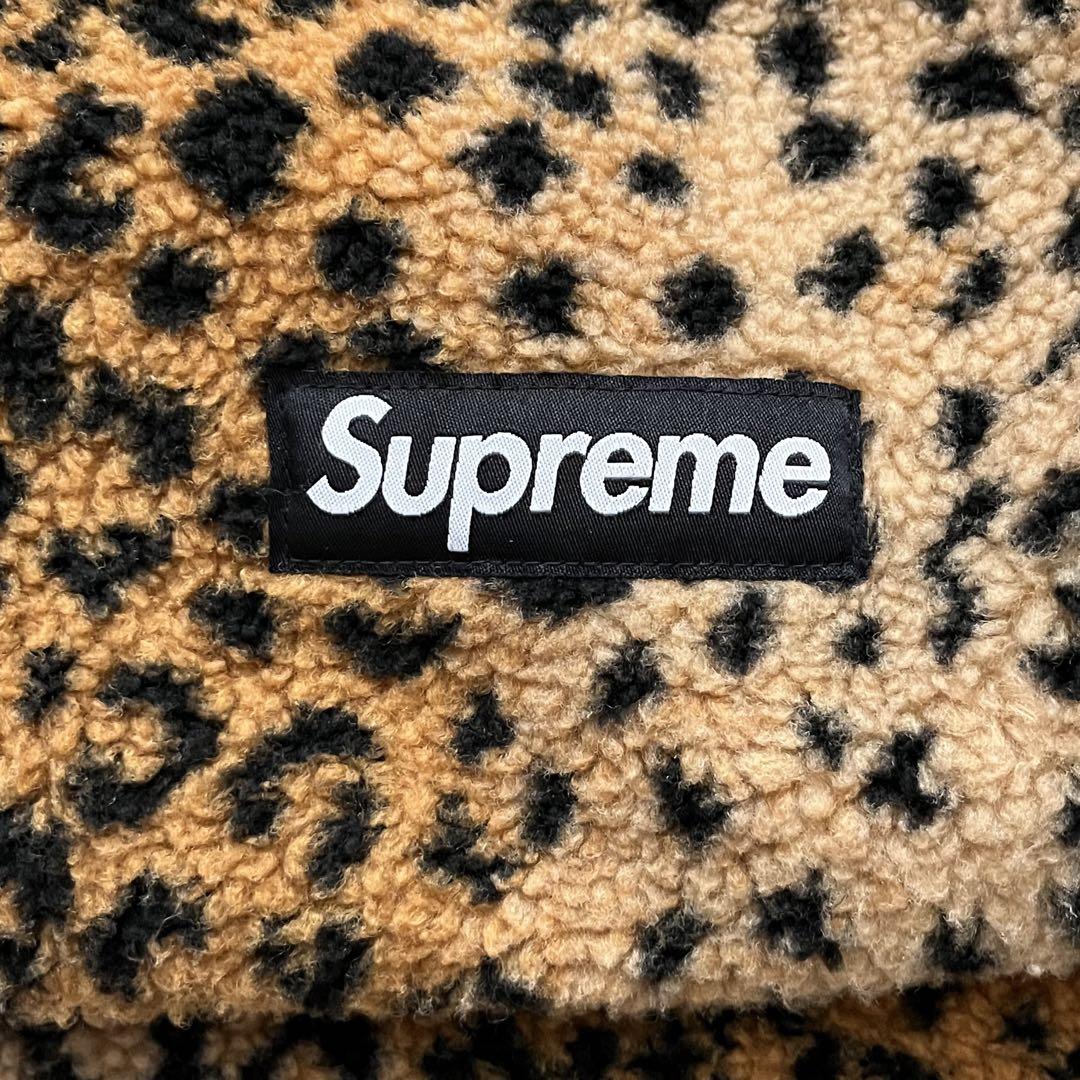 美品✨【supreme】17AW Leopard Fleece Backpack