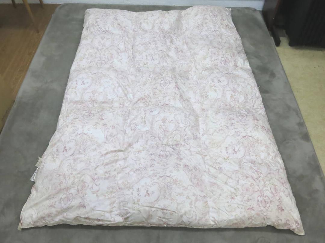 保管品 西川リビング ウエストベル 羽毛掛け布団/シングルロング ダウン90％