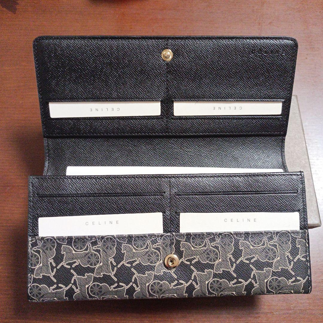 1円 □美品□ CELINE セリーヌ Cサルキー PVC×レザー Wホック 二
