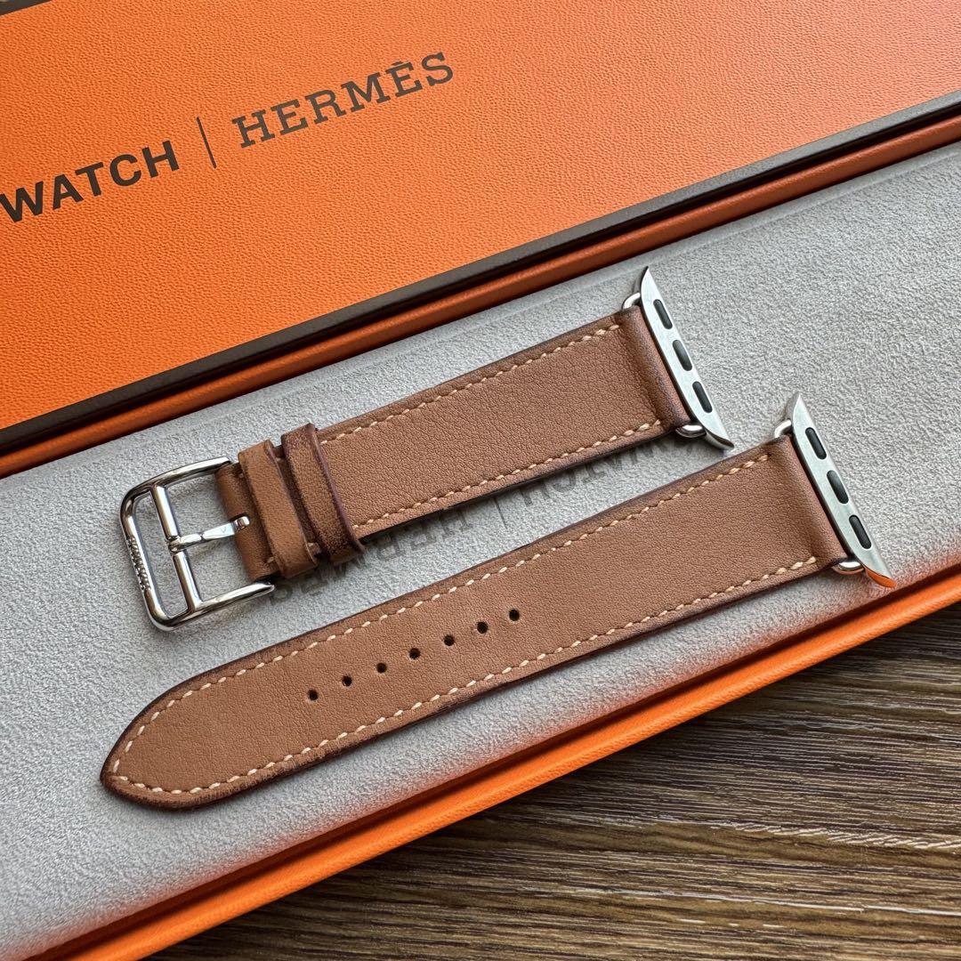 2414 Apple Watch エルメス　ゴールド　HERMES レザー 2784 人気品 Apple Watch エルメス ゴールド レザーバンド
