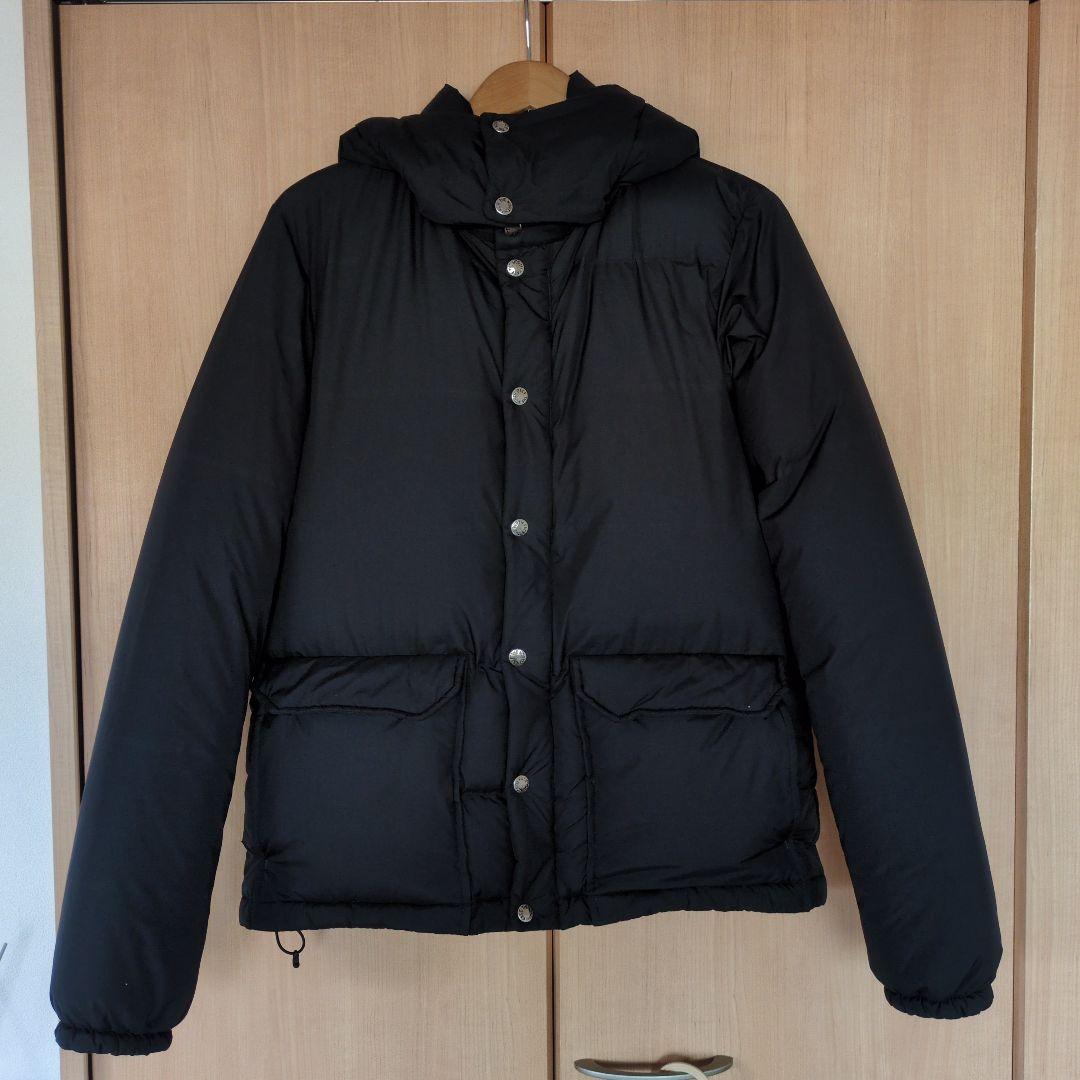 ノースフェイス フード付き黒ダウンジャケットL・THE