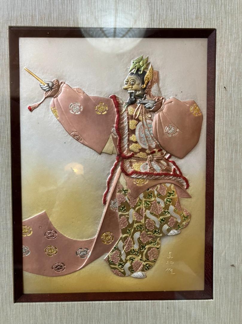 彫金 飾り額 飾板 蘭陵王 舞楽縁起 「帖佐美行」作 伊勢神宮 非売品 彫金 飾り額 飾板 蘭陵王 舞楽縁起 「帖佐美行」作 伊勢神宮 非売品