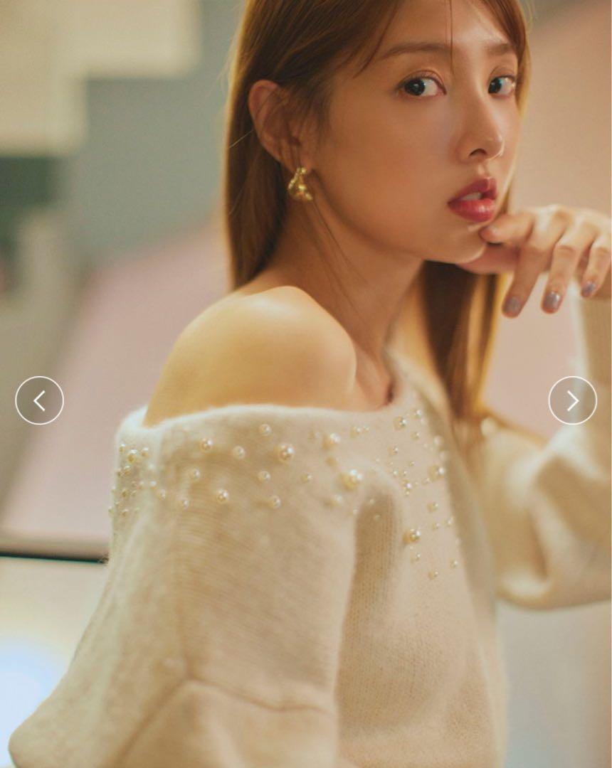 SNIDEL WEB限定 パールニットプルオーバー