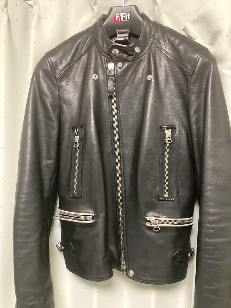 LANVIN ランバン　レザー ライダースジャケット　44 ルカ　エルバス