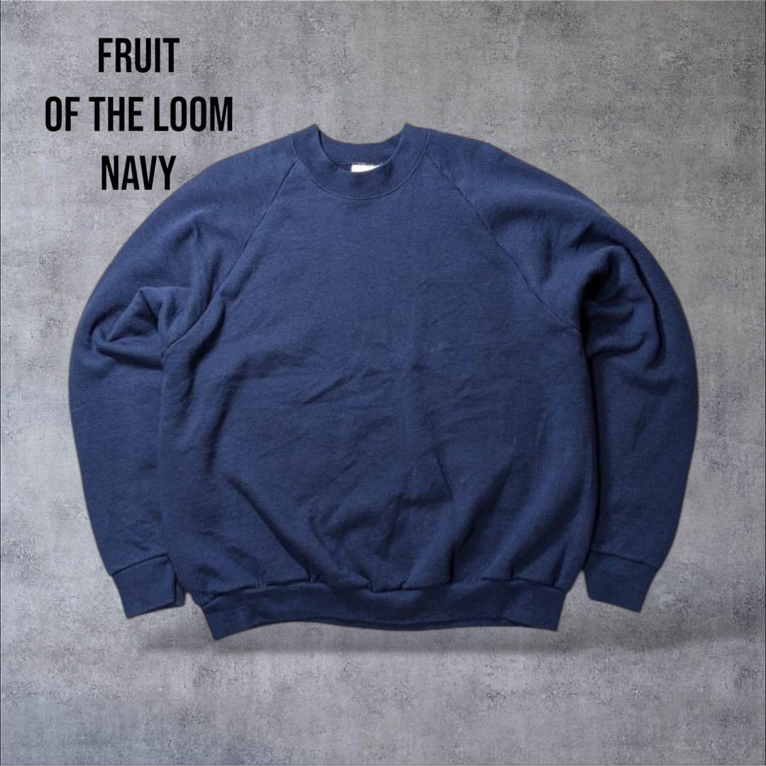 FRUIT OF THE LOOM 無地 ソリッド スウェット ネイビー XL