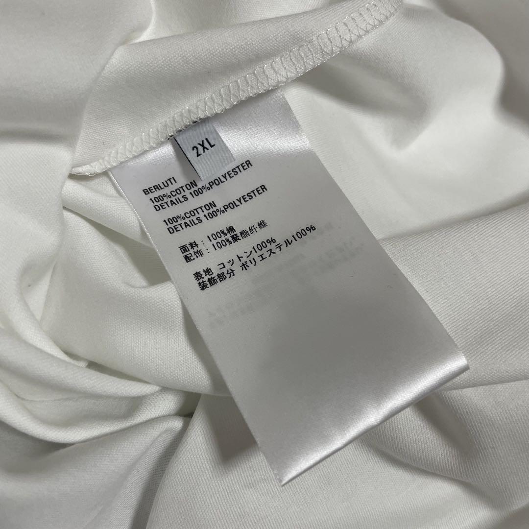 サイズ 2XL 新品級 Berluti カリグラフィー刺繍 Tシャツ サイズ 2XL 新品級 Berluti カリグラフィー刺繍 Tシャツ